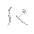 Clustdlysau Diemwnt Aur Gwyn 9ct 0.25CT