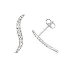 Clustdlysau Diemwnt Aur Gwyn 9ct 0.25CT