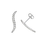 Clustdlysau Diemwnt Aur Gwyn 9ct 0.25CT