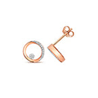 9ct Rose Gold Diamond Earrings 0.08CT