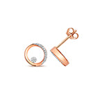 9ct Rose Gold Diamond Earrings 0.08CT