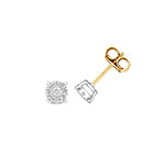 9ct Yellow Gold Diamond Earrings 0.12CT