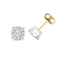 9ct Yellow Gold Diamond Earrings 0.4CT