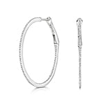 Clustdlysau Diemwnt Aur Gwyn 9ct 0.5CT