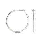 Clustdlysau Diemwnt Aur Gwyn 9ct 0.5CT