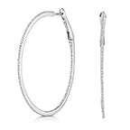 Clustdlysau Diemwnt Aur Gwyn 9ct 0.75CT