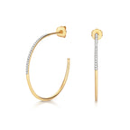 Clustdlysau Diemwnt Aur Melyn 9ct 0.08CT