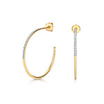 Clustdlysau Diemwnt Aur Melyn 9ct 0.08CT