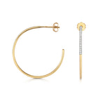 Clustdlysau Diemwnt Aur Melyn 9ct 0.08CT