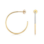 Clustdlysau Diemwnt Aur Melyn 9ct 0.08CT