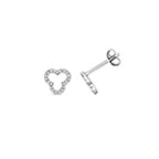9ct White Gold Diamond Earrings 0.07CT