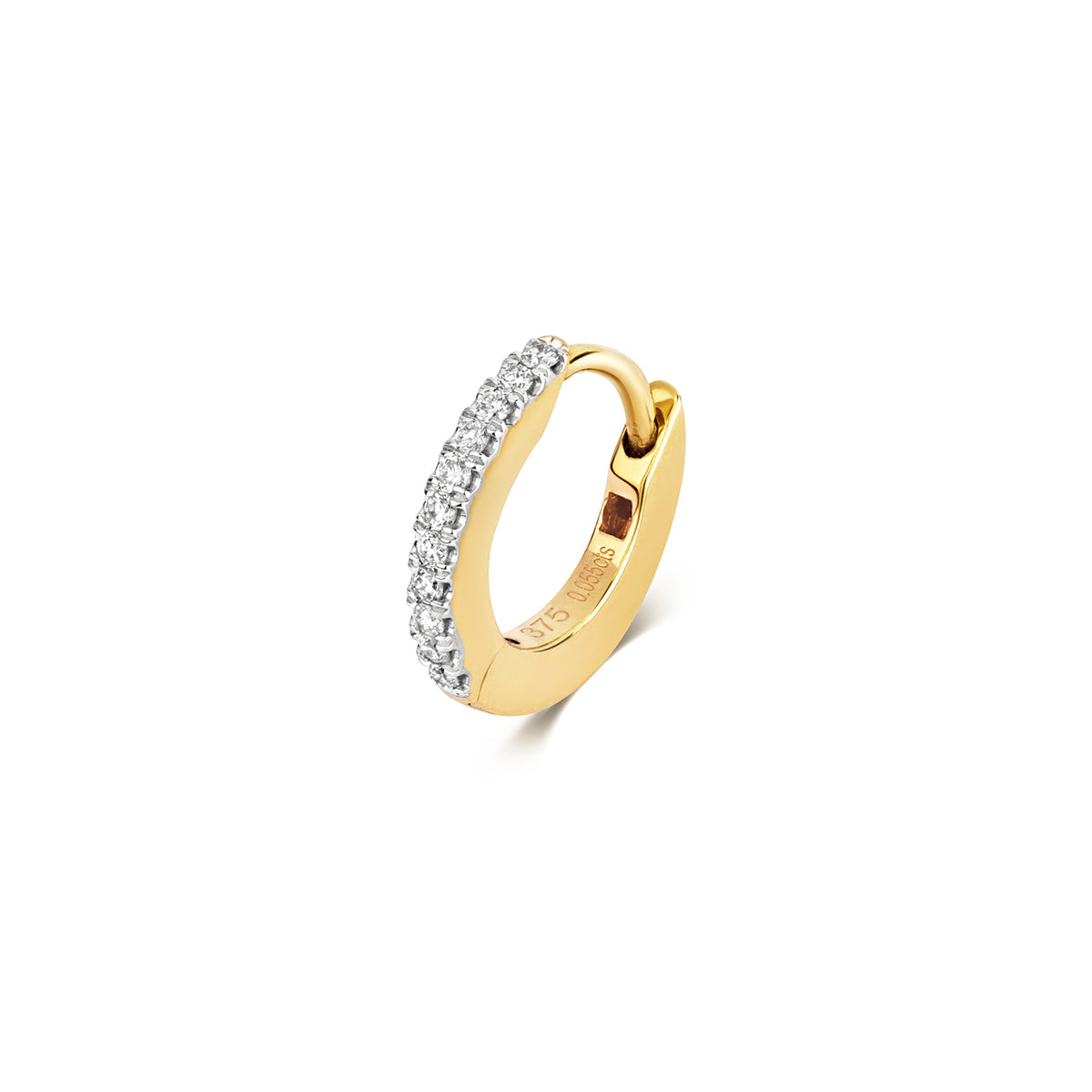 Clustdlysau Diemwnt Aur Melyn 9ct 0.05CT
