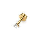 Clustdlysau Diemwnt Aur Melyn 9ct 0.03CT