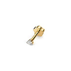 Clustdlysau Diemwnt Aur Melyn 9ct 0.03CT