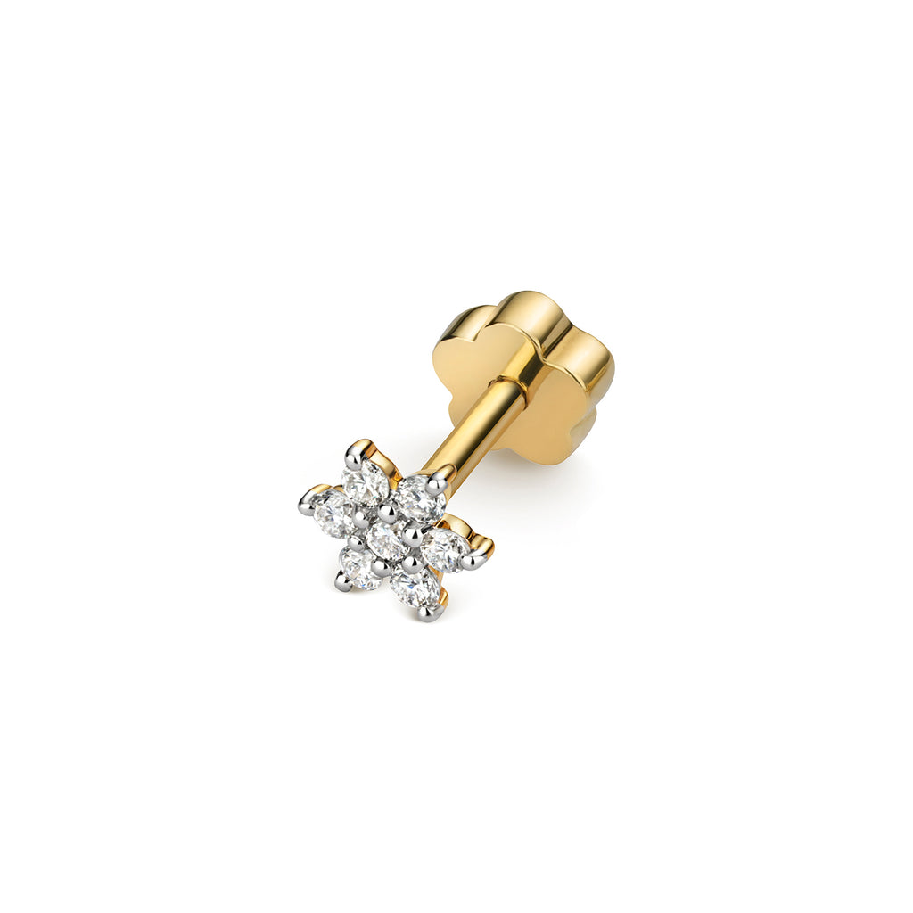 9ct Yellow Gold Diamond Earrings 0.07CT