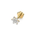 Clustdlysau Diemwnt Aur Melyn 9ct 0.09CT