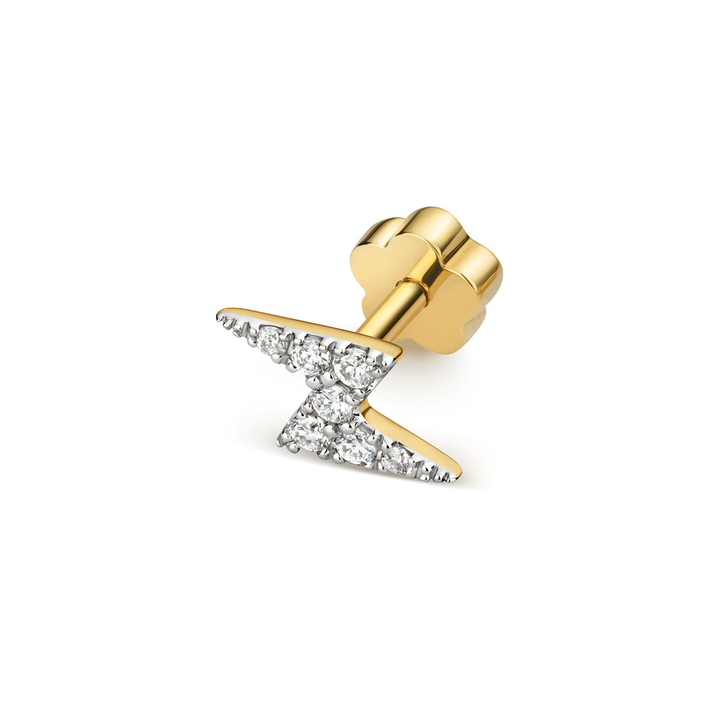 Clustdlysau Diemwnt Aur Melyn 9ct 0.04CT