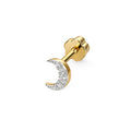 Clustdlysau Diemwnt Aur Melyn 9ct 0.03CT