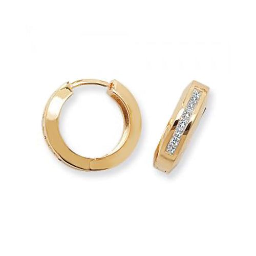 Clustdlysau Diemwnt Aur Melyn 18ct 0.5ct EDQ116