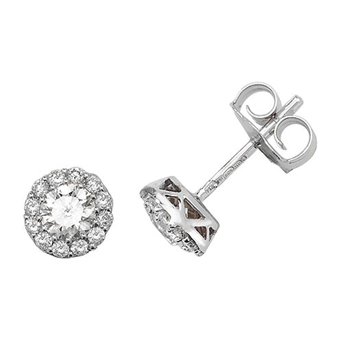 18ct White Gold Diamond Earrings 0.68CT