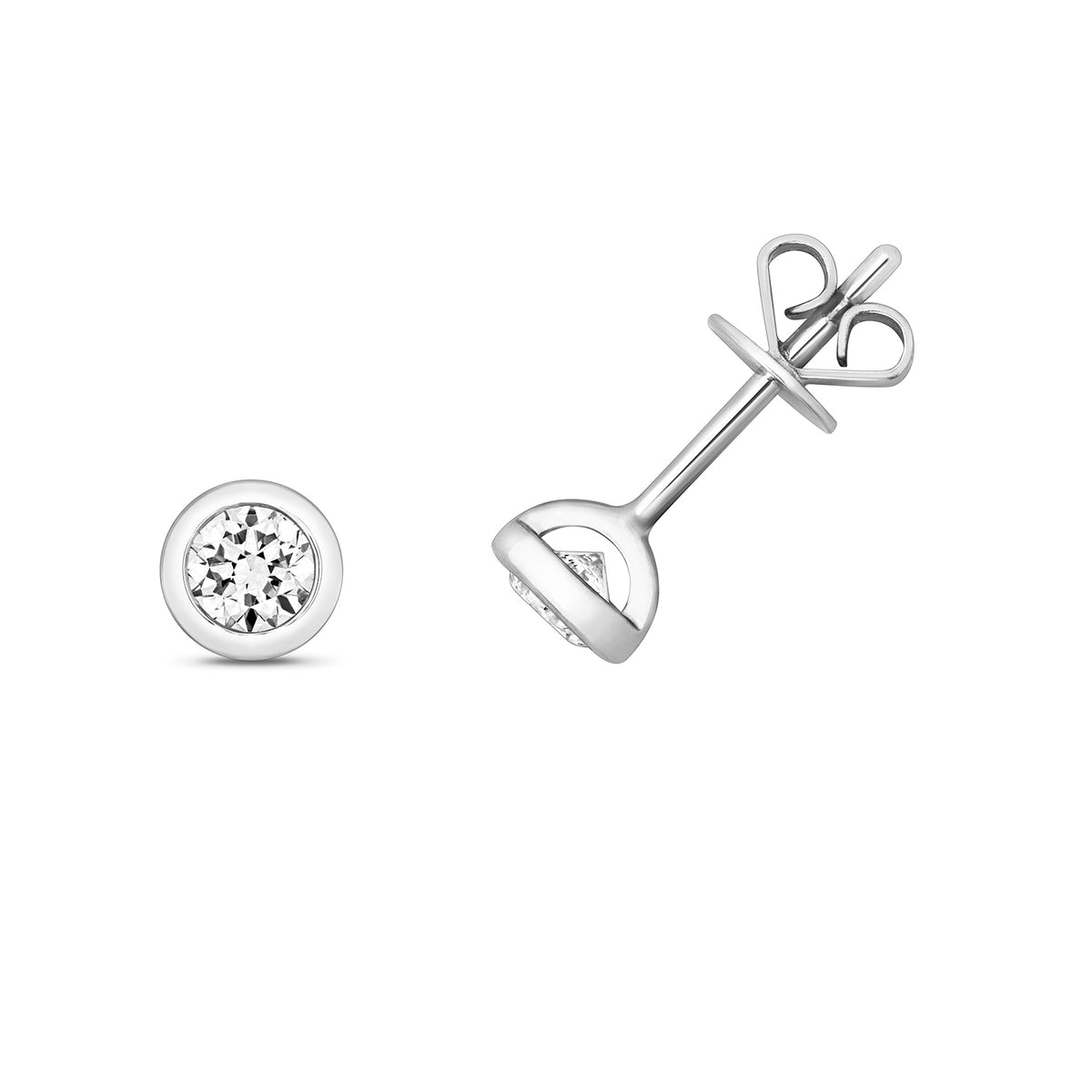 18ct White Gold Diamond Earrings 0.4CT
