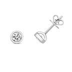 Clustdlysau Diemwnt Aur Gwyn 18ct 0.5CT