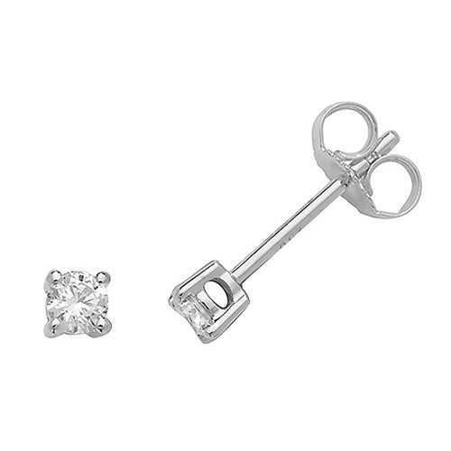 18ct White Gold Diamond Earrings 0.2CT