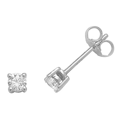 18ct White Gold Diamond Earrings 0.33CT