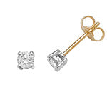 Clustdlysau Diemwnt Aur Melyn 18ct 0.4CT