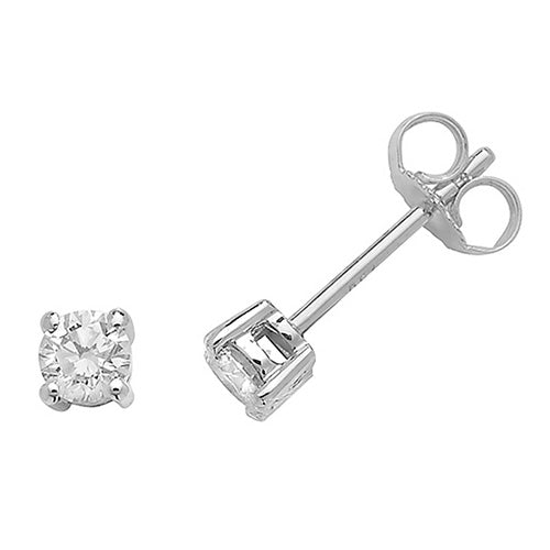 18ct White Gold Diamond Earrings 0.4CT