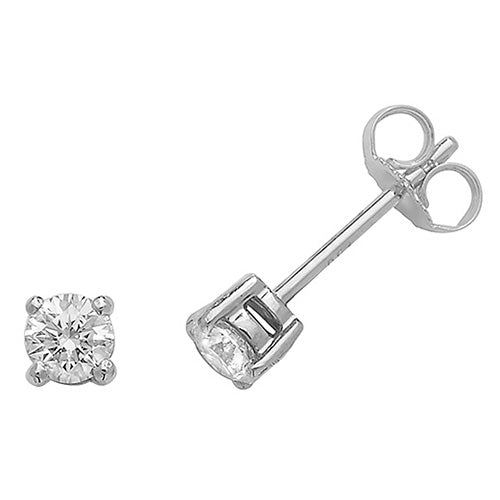 18ct White Gold Diamond Earrings 0.5CT