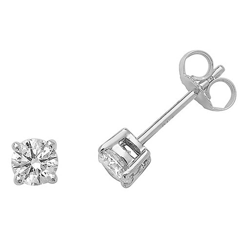 18ct White Gold Diamond Earrings 0.65CT
