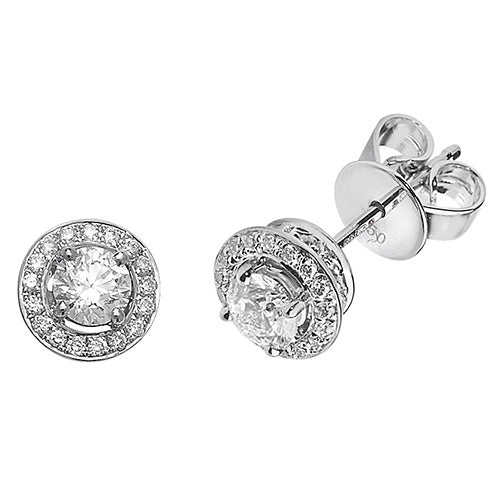 18ct White Gold Diamond Earrings 0.7CT