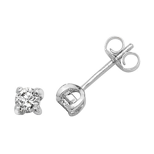 18ct White Gold Diamond Earrings 0.4CT