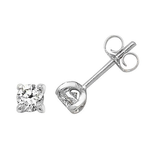 18ct White Gold Diamond Earrings 0.5CT