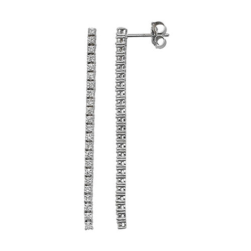 18ct White Gold Diamond Earrings 1.11CT