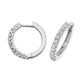 Clustdlysau Diemwnt Aur Gwyn 18ct 0.61CT