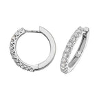 Clustdlysau Diemwnt Aur Gwyn 18ct 0.61CT