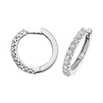 Clustdlysau Diemwnt Aur Gwyn 18ct 0.61CT
