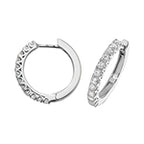 Clustdlysau Diemwnt Aur Gwyn 18ct 0.61CT