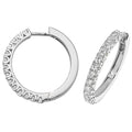 Clustdlysau Diemwnt Aur Gwyn 18ct 1.07CT