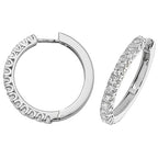 Clustdlysau Diemwnt Aur Gwyn 18ct 1.07CT