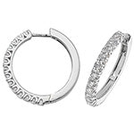 Clustdlysau Diemwnt Aur Gwyn 18ct 1.07CT