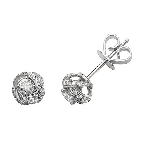 18ct White Gold Diamond Earrings 0.52CT