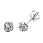 Clustdlysau Diemwnt Aur Gwyn 18ct 0.52CT