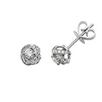 Clustdlysau Diemwnt Aur Gwyn 18ct 0.52CT