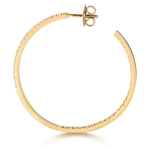Clustdlysau Diemwnt Aur Melyn 18k 1.1CT