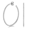 Clustdlysau Diemwnt Aur Gwyn 18k 1.16CT