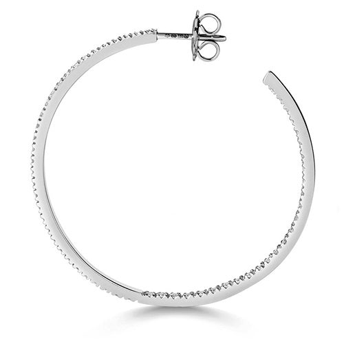 Clustdlysau Diemwnt Aur Gwyn 18k 1.16CT