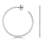 Clustdlysau Diemwnt Aur Gwyn 18k 1.16CT